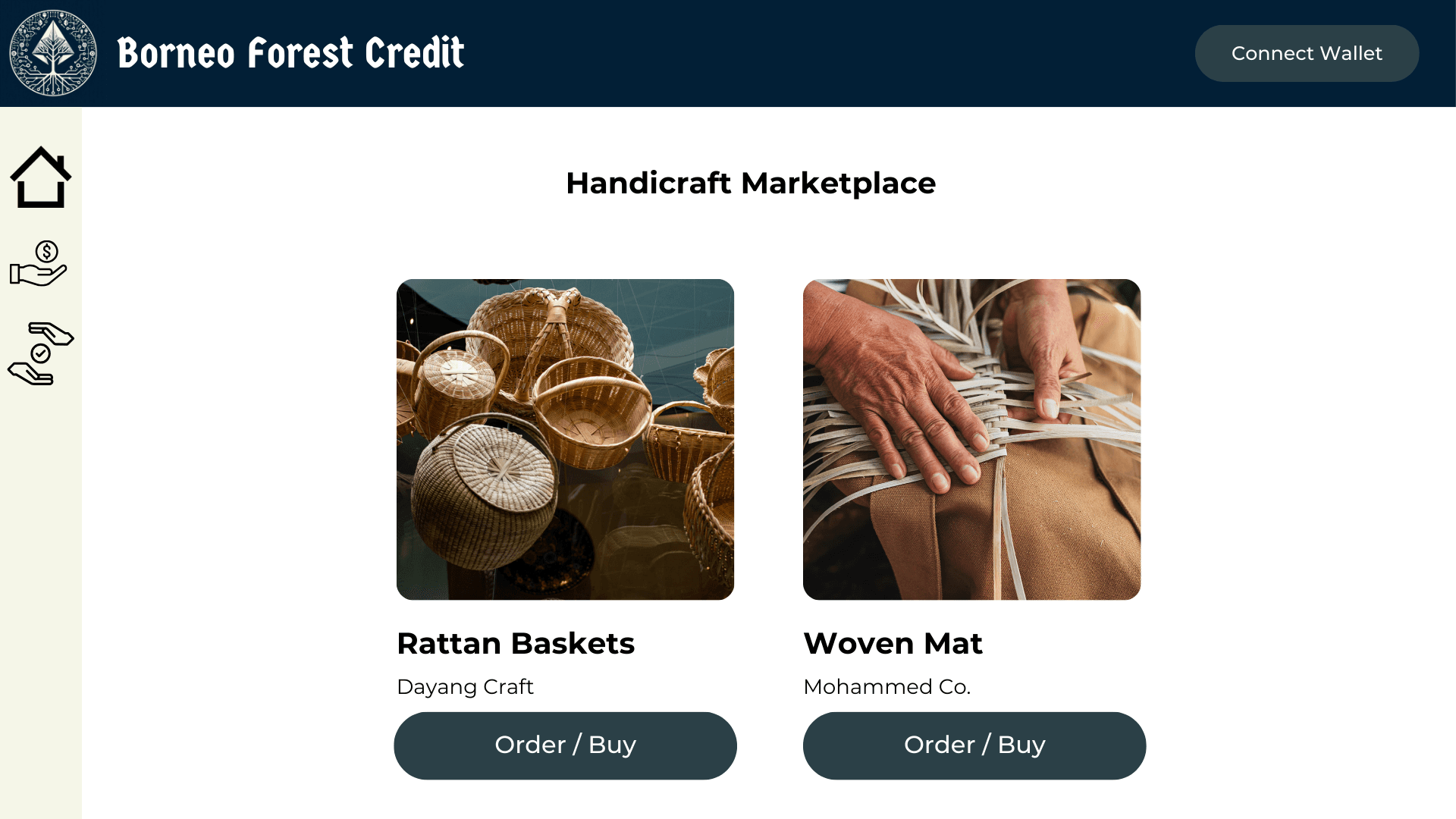 mockup for handicraft marketplace